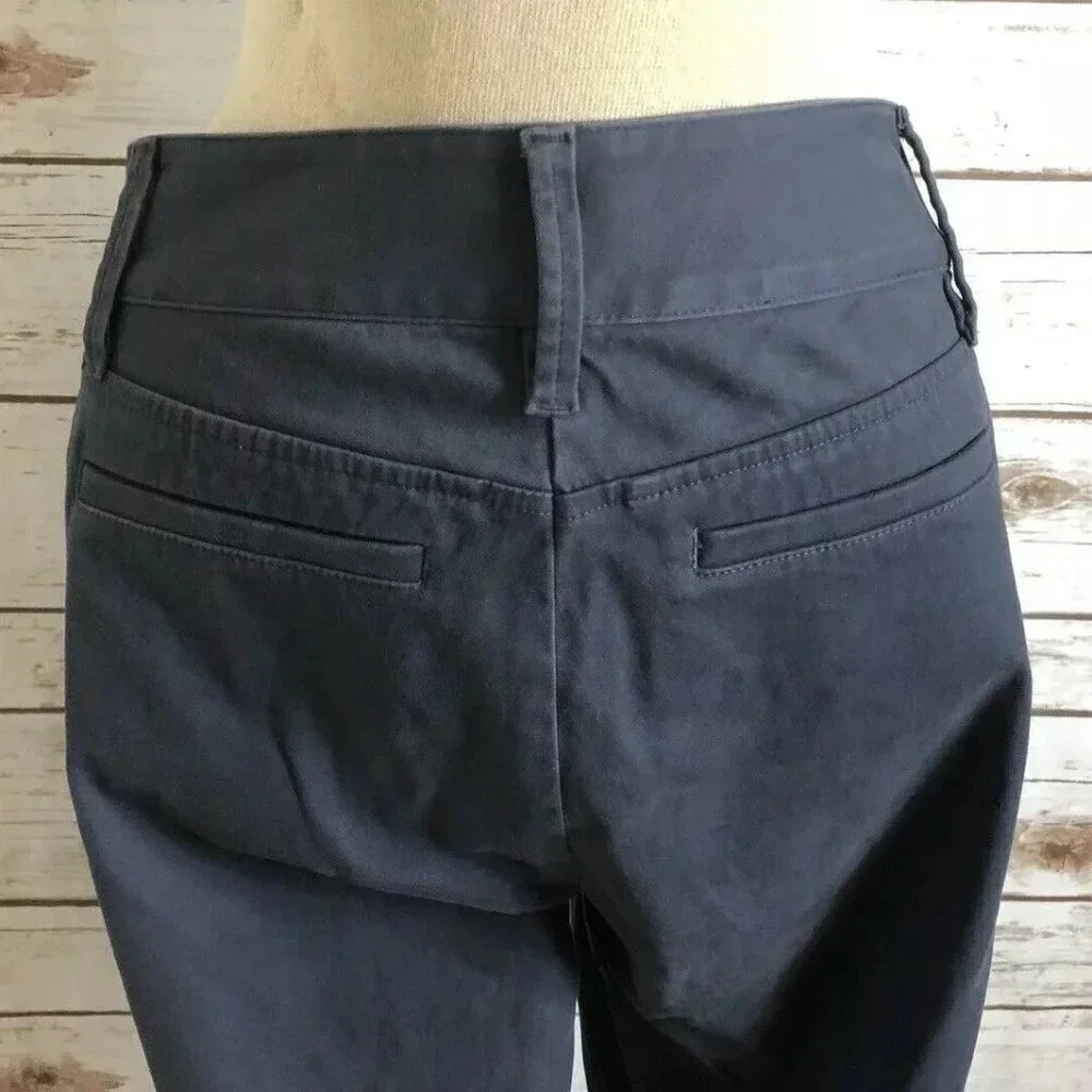 ANN TAYLOR LOFT Women Zip Up Modern Skinny Ankle Pockets Blue Pants Sz 8 Petite - Picture 8 of 11
